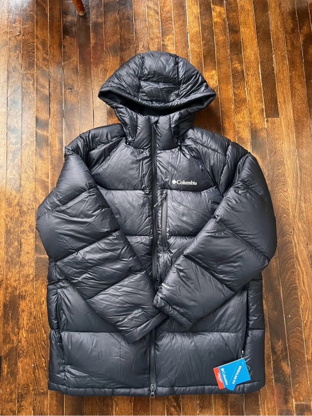 Columbia Men's Black Hooded Puffer Jacket - Insulated Winter Parka